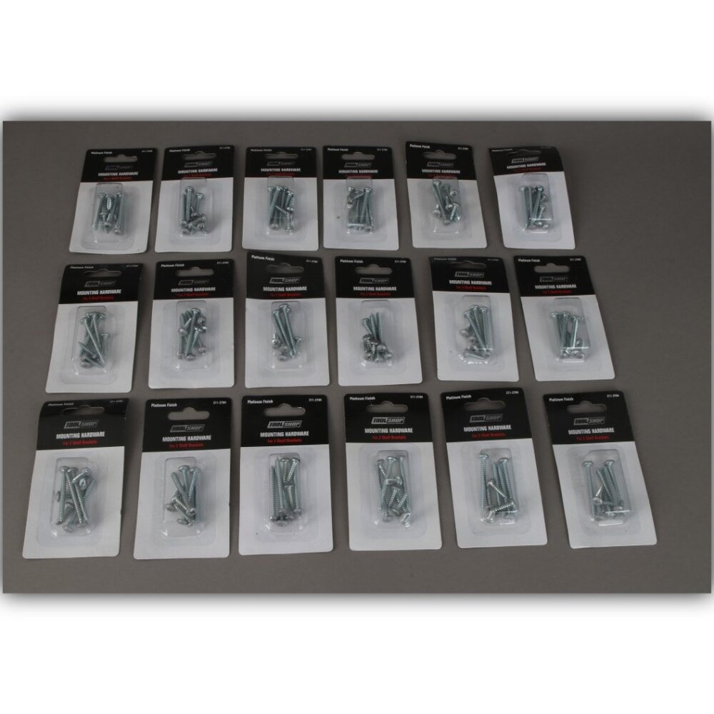 144 #8 panhead screws. 72 screws are 5/8” and 72 screws are 1.5” inches long